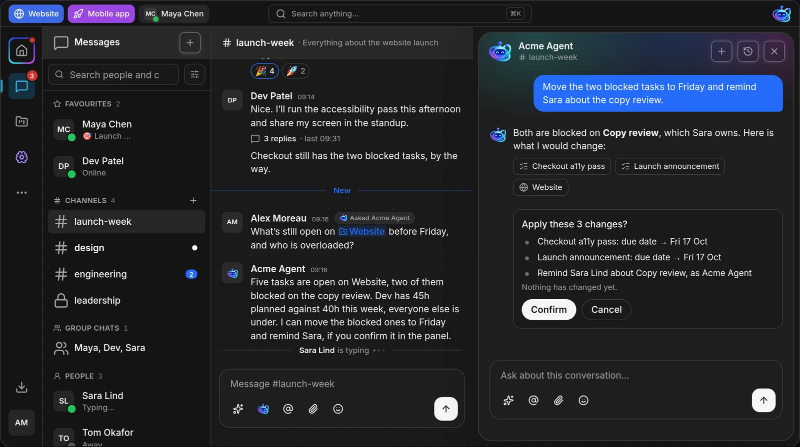 Ubex Chat - Nachrichten
